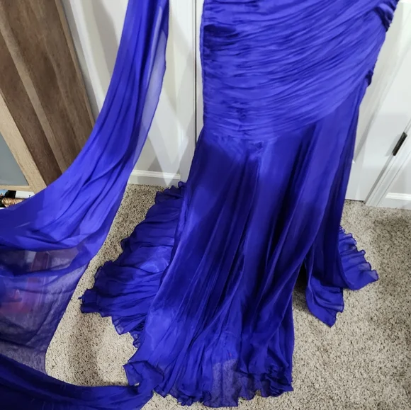 Elegant MacDuggal One-Shoulder Gown